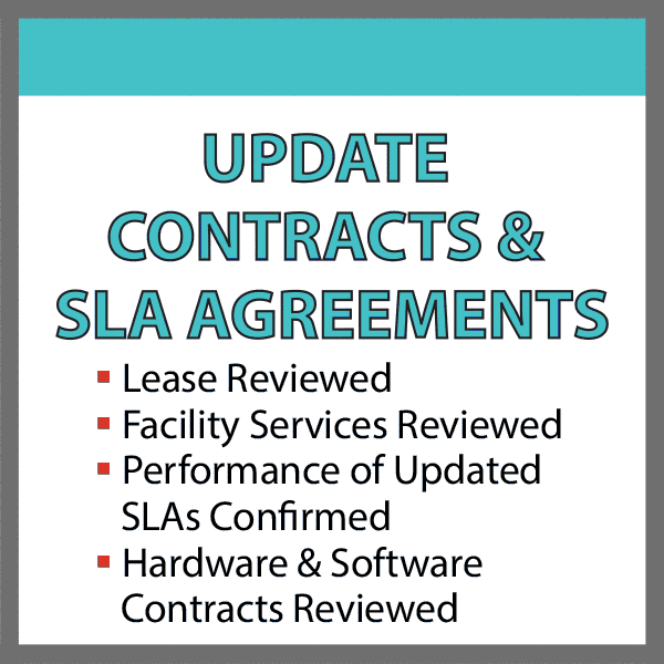 Update Contracts and SLA Agreements